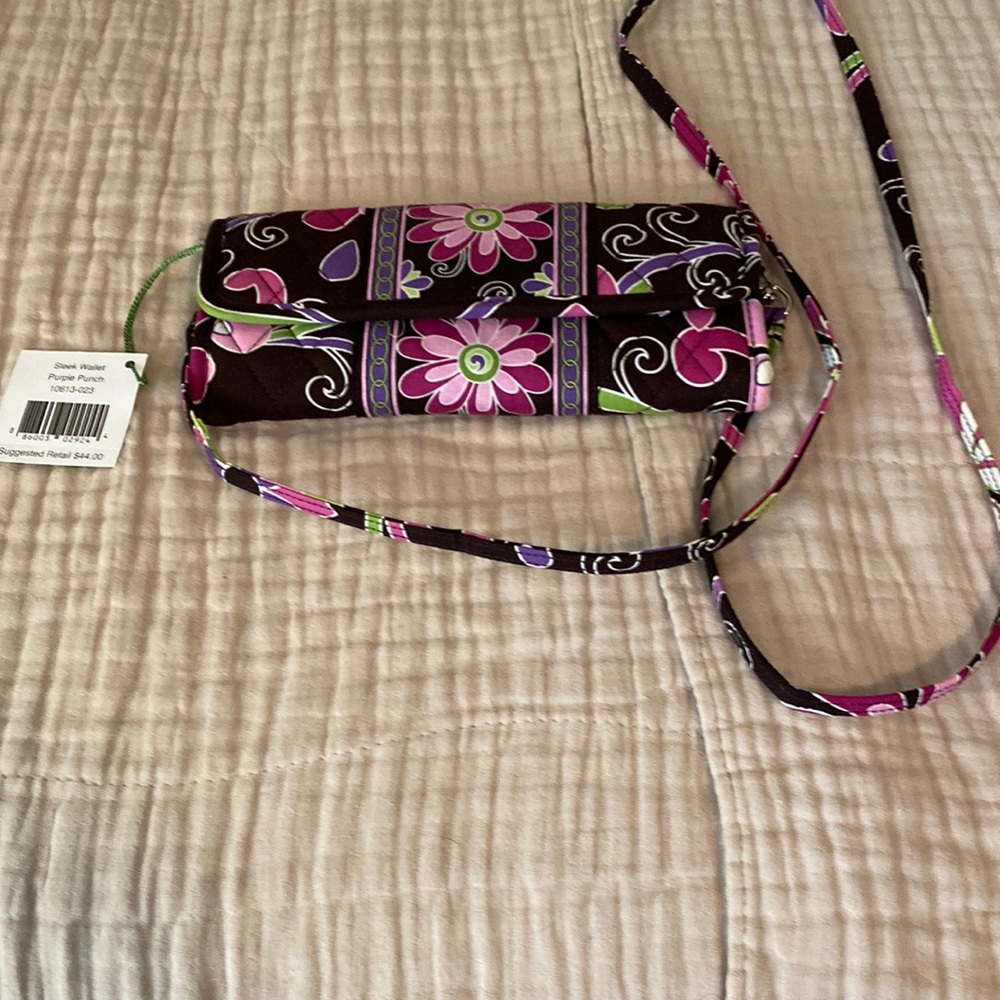 Vera Bradley Sleek Wallet Purple Punch
